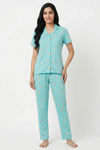 Zivame Knit Cotton Pyjama Set - Island Paradise — thumbnail 2